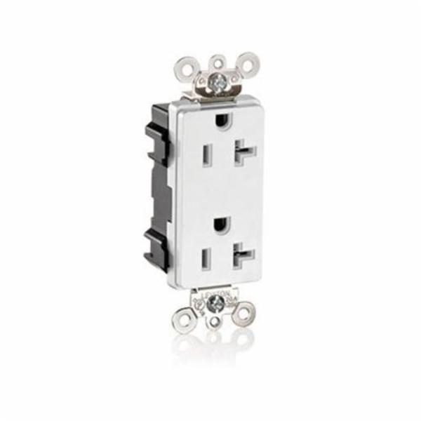 Leviton Electrical Receptacles 5-20R Lev Lok Comm Recep Dec White M1636-W